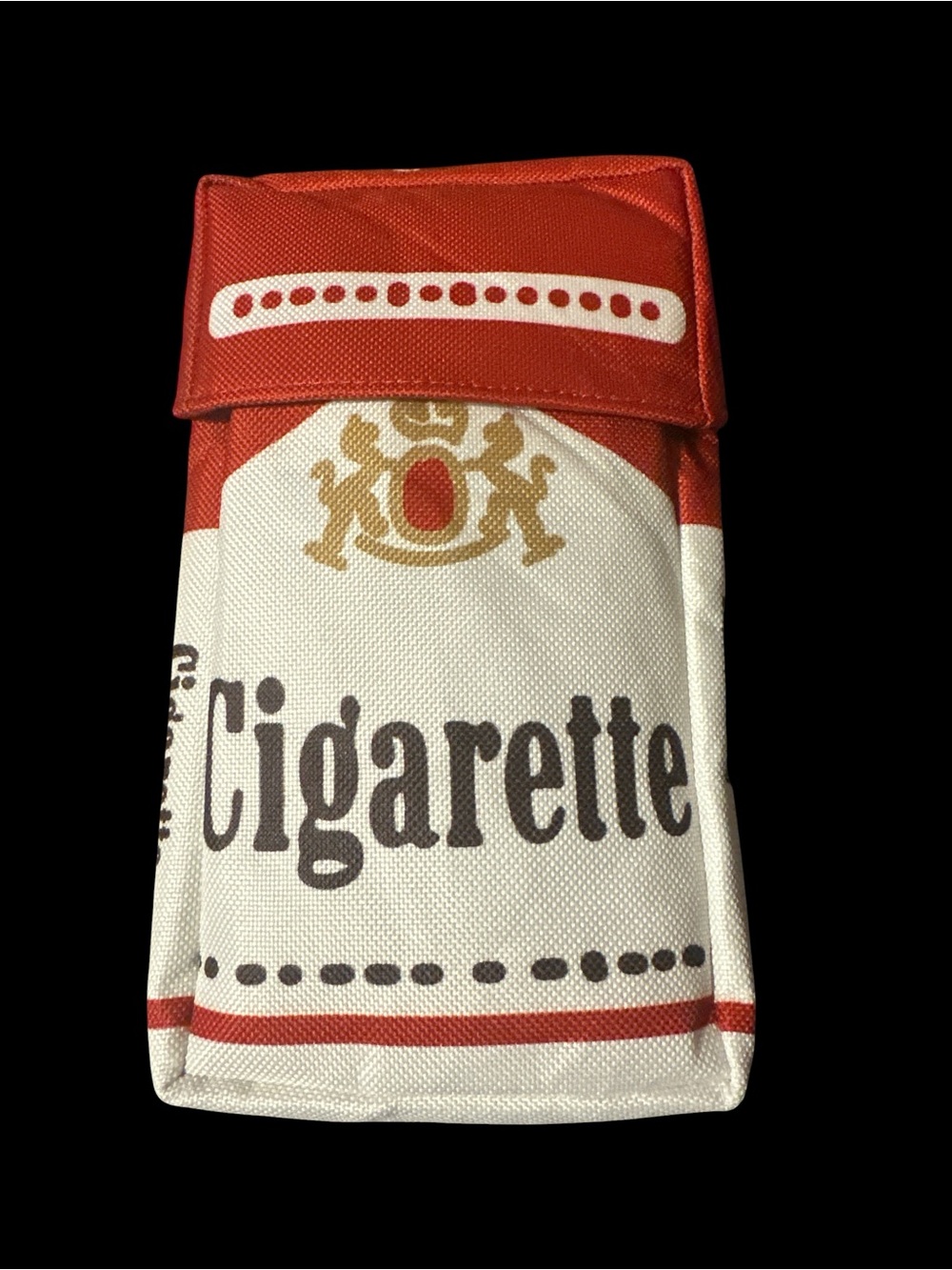 Plush Novelty Cigarette Pack Dog Toy - Red and White